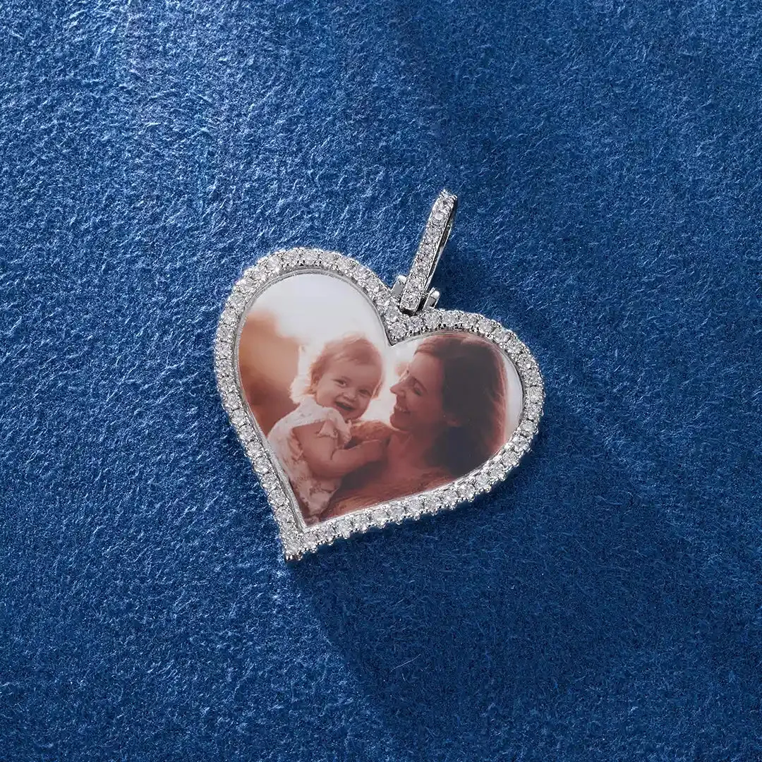 Custom Heart Shape Photo Pendant