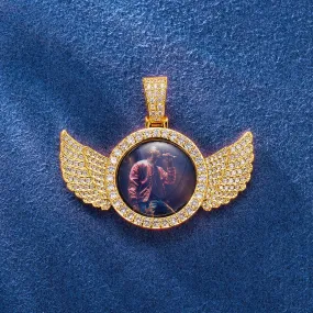 Custom Mini Photo Pendant With Wings