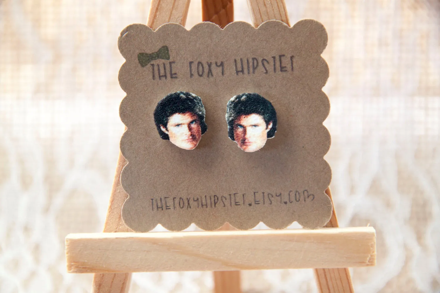 David Hasselhoff Stud Earrings