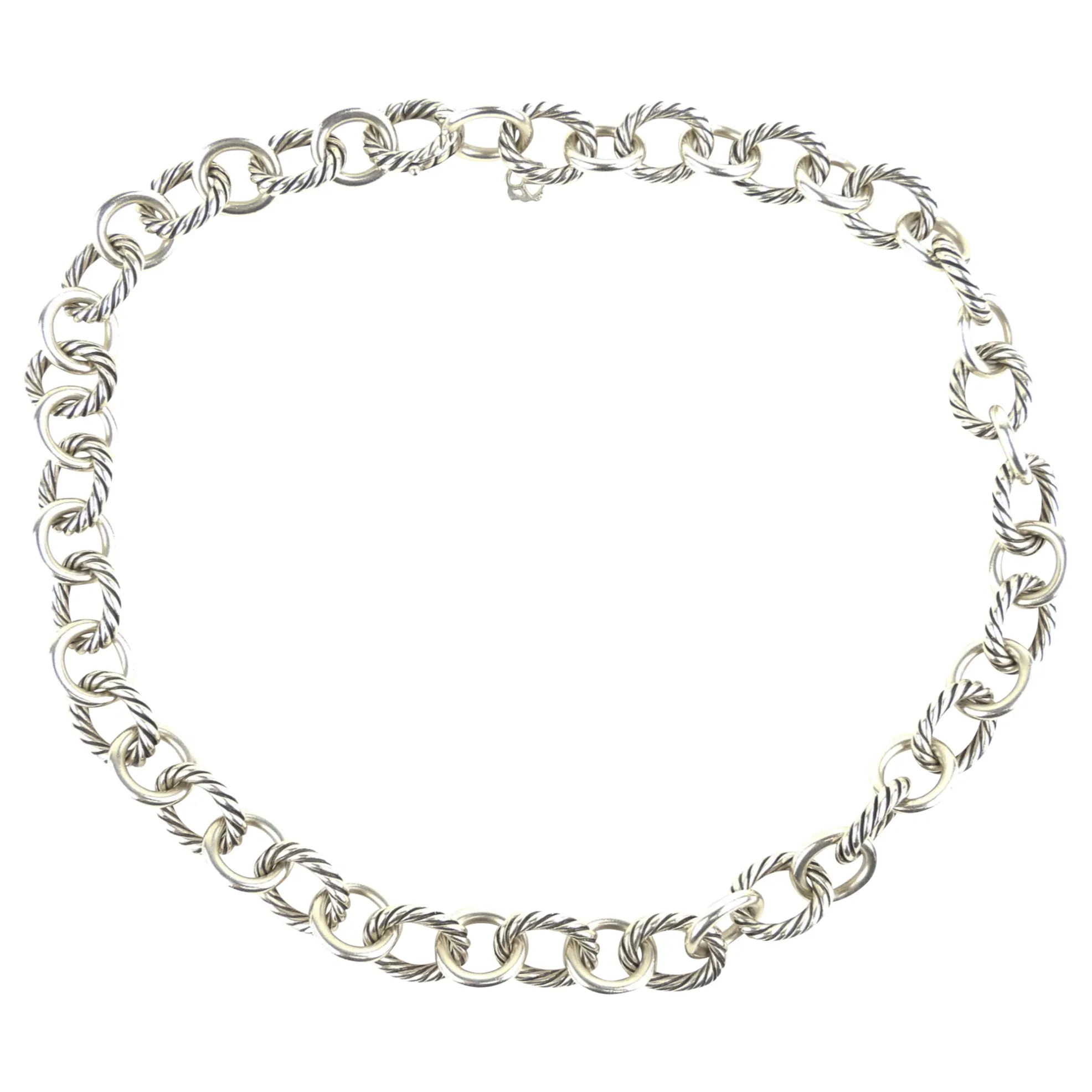 David Yurman Sterling Silver Oval Chain Necklace