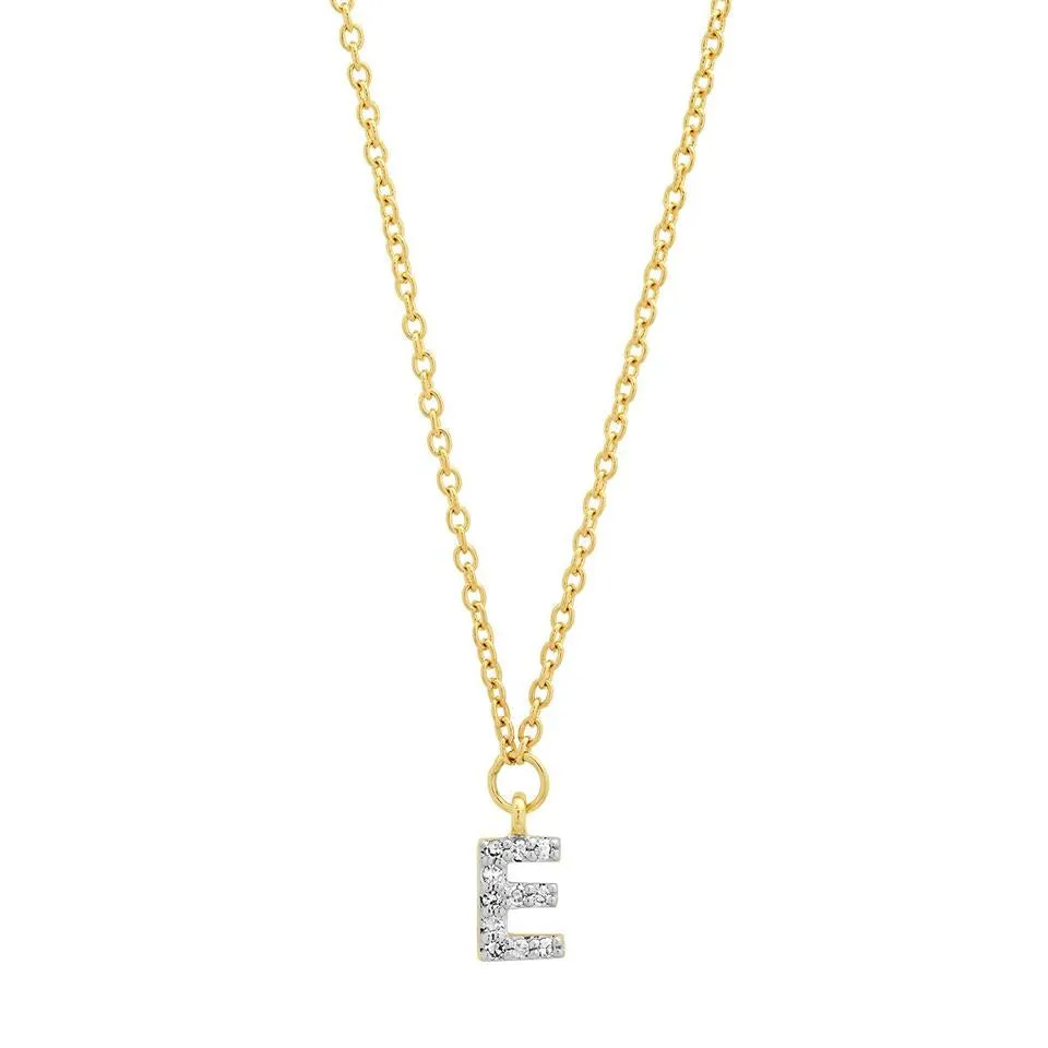 Diamond Mini Initial Necklace