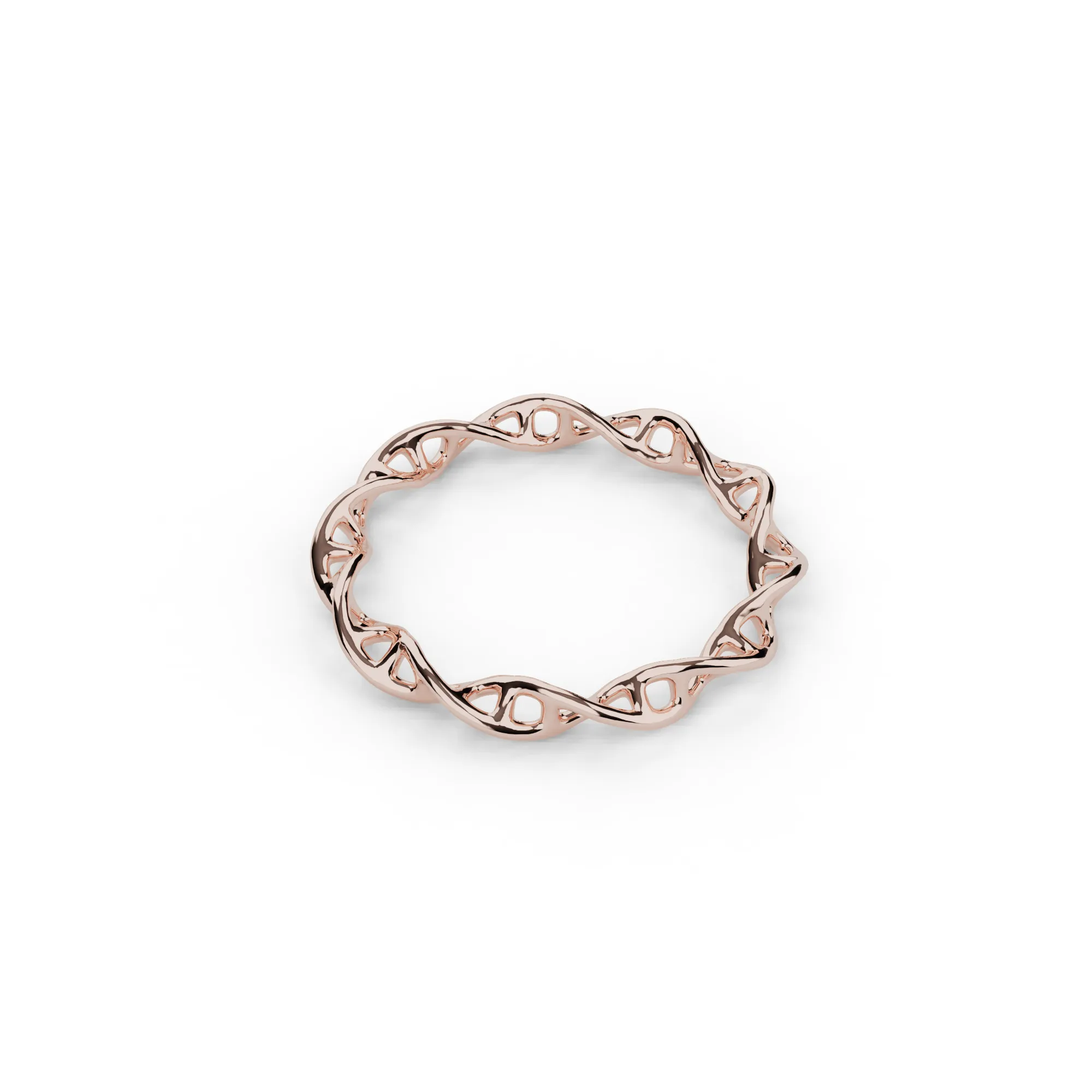 DNA ring | 14K solid rose gold