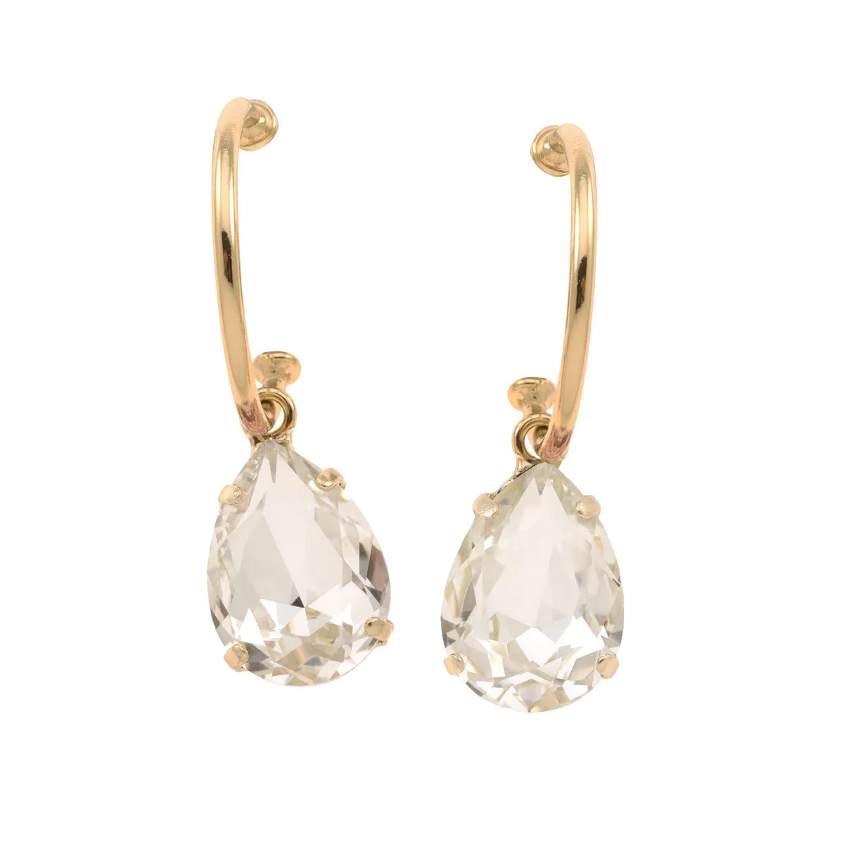 Dulcette Crystal Pear Hoops