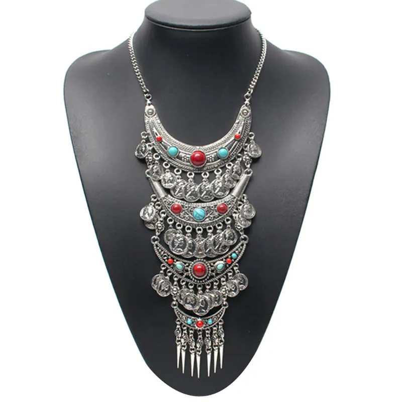 Elevate Your Look with This Multilayer Retro Necklace Coin Tassel Accessories