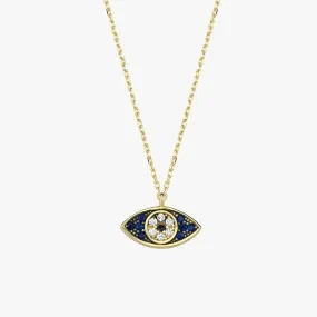 Eye Necklace| 14K Solid Gold