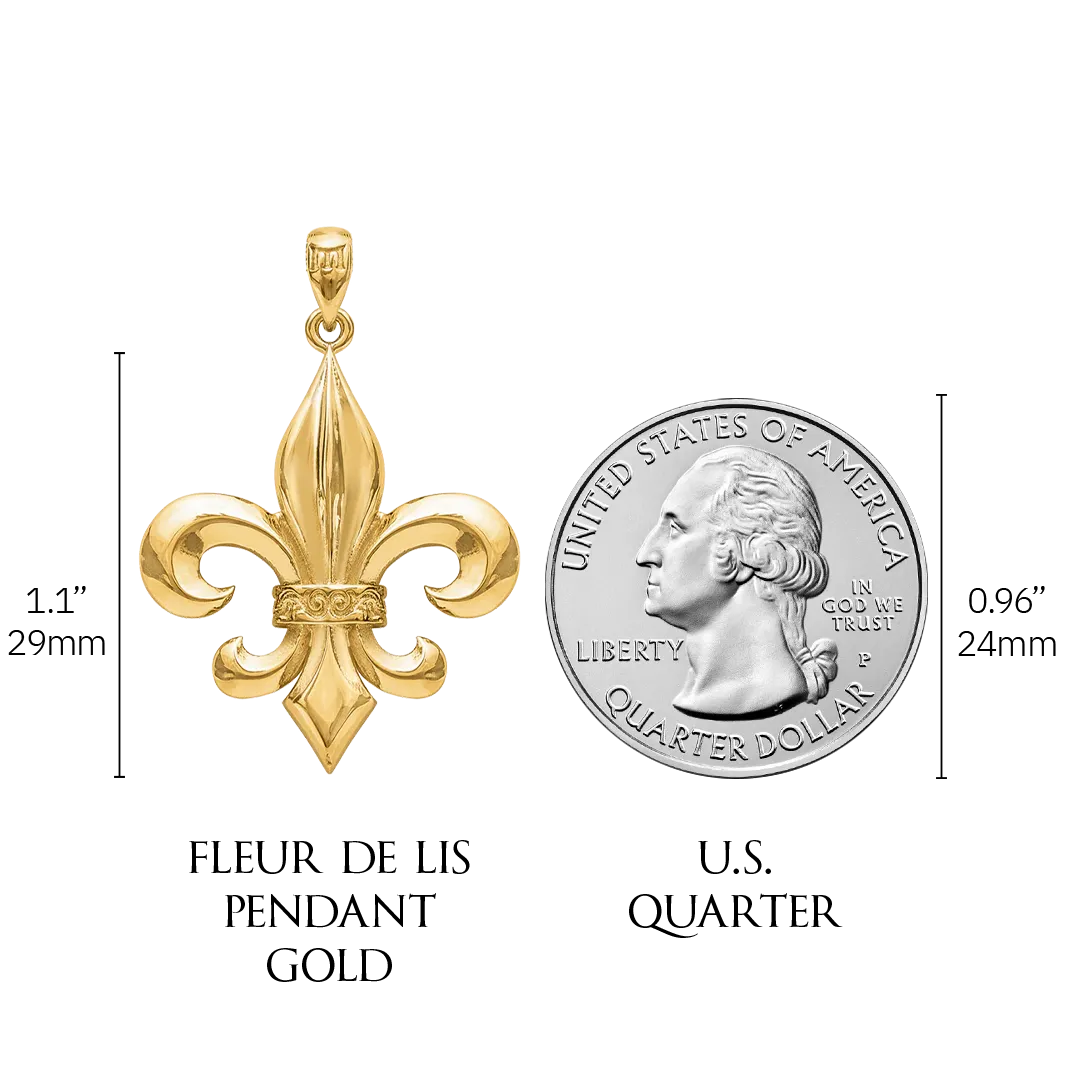 Fleur de Lis Pendant - Gold