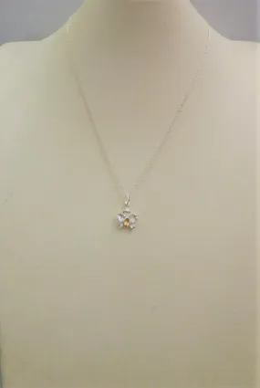 Floral Two Tone Pendant