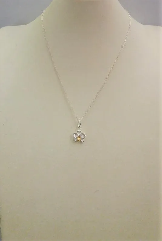 Floral Two Tone Pendant