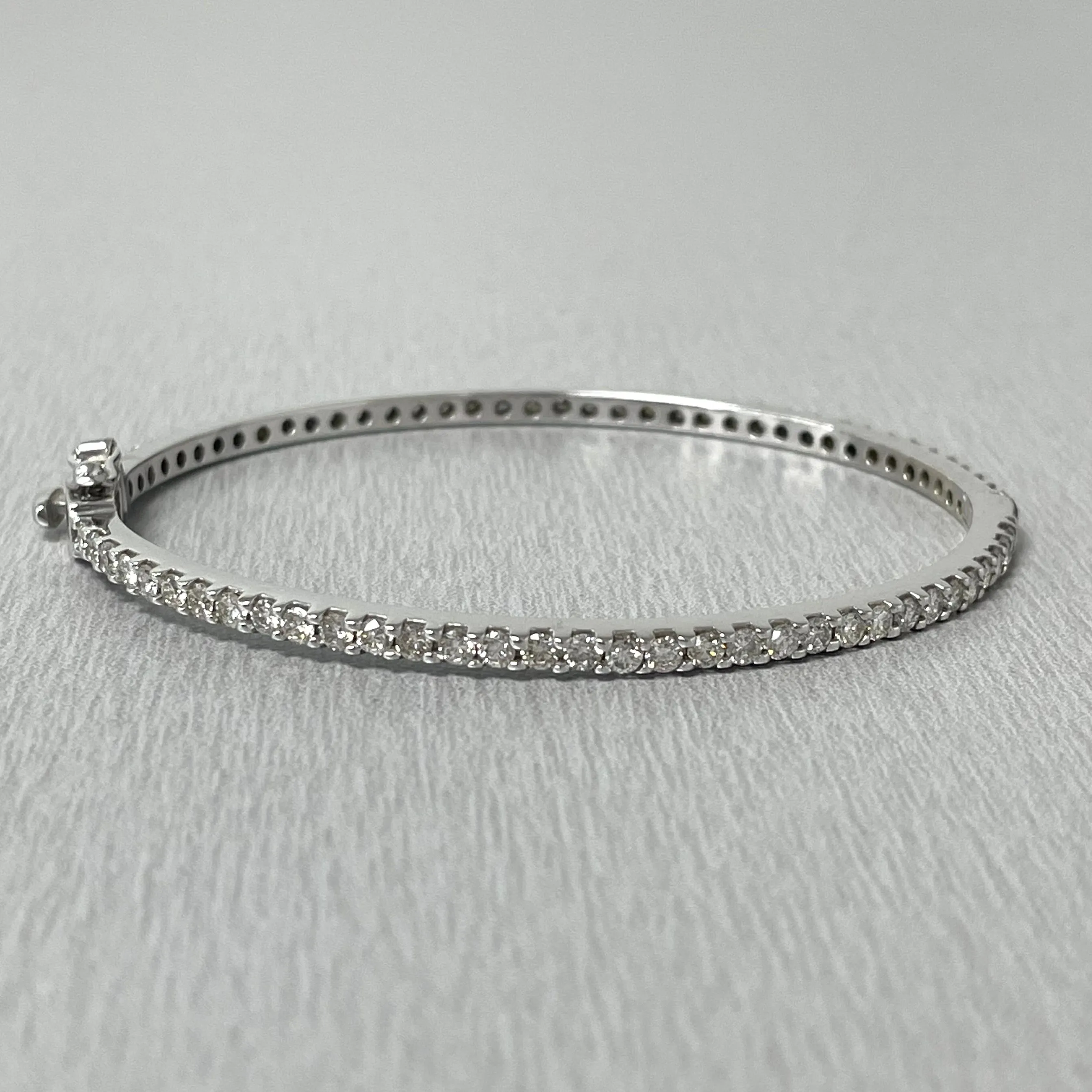 Forever Diamond Bangle (4.00 ct Diamonds) in White Gold