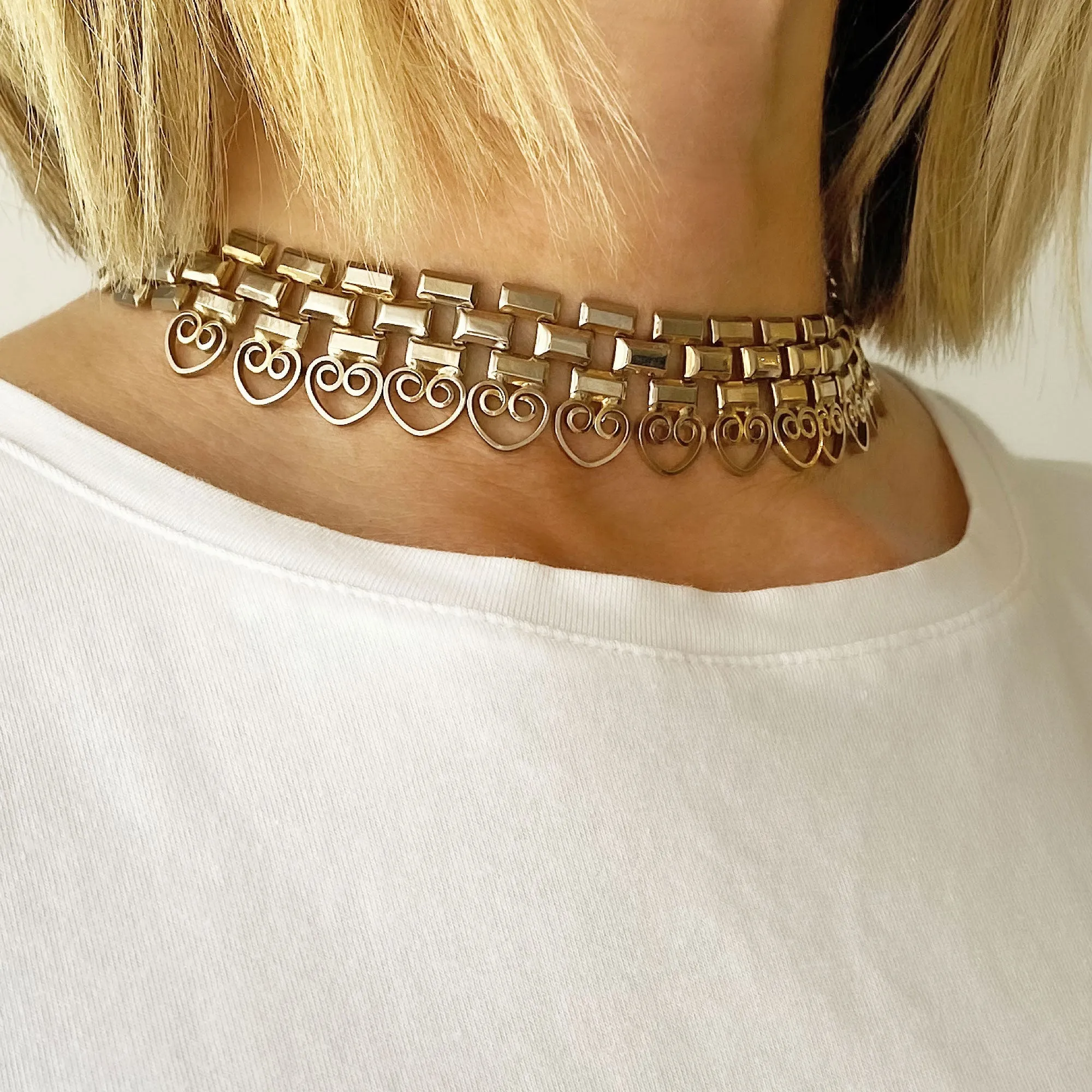 FOSTER vintage chain choker necklace