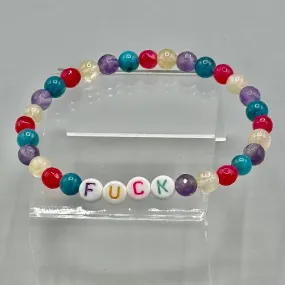 Gemstone “Fuck” Bracelet