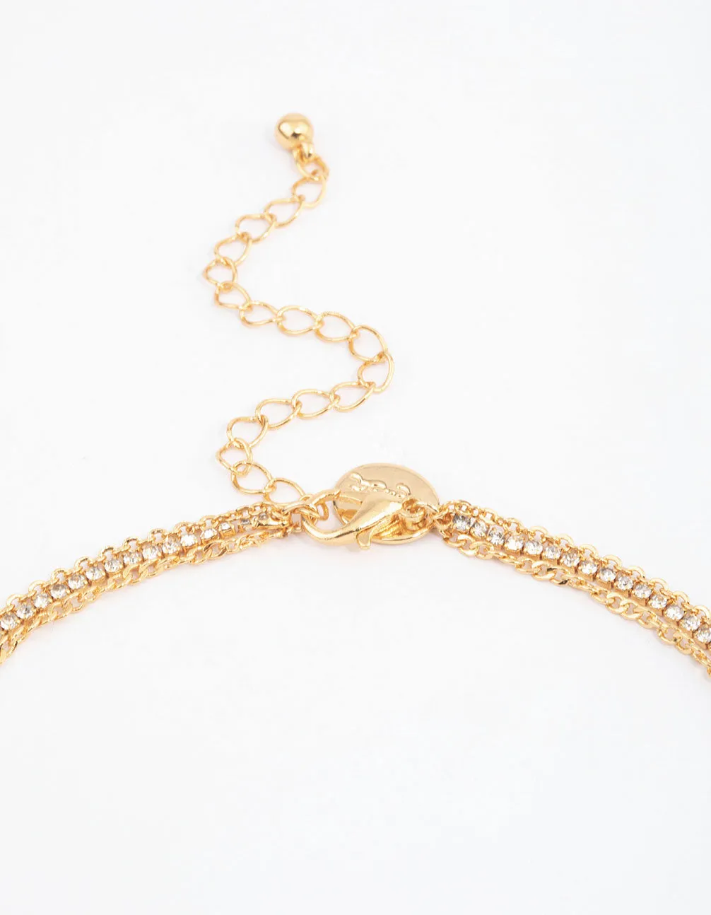 Gold Plated Cupchain Layered Y-Shape Necklace