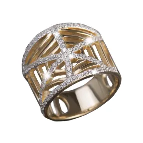 Golden Cobweb Ring