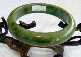 Good Green Burmese Jadeite Bangle Bracelet 60 mm Grade A   Certificate (4991)