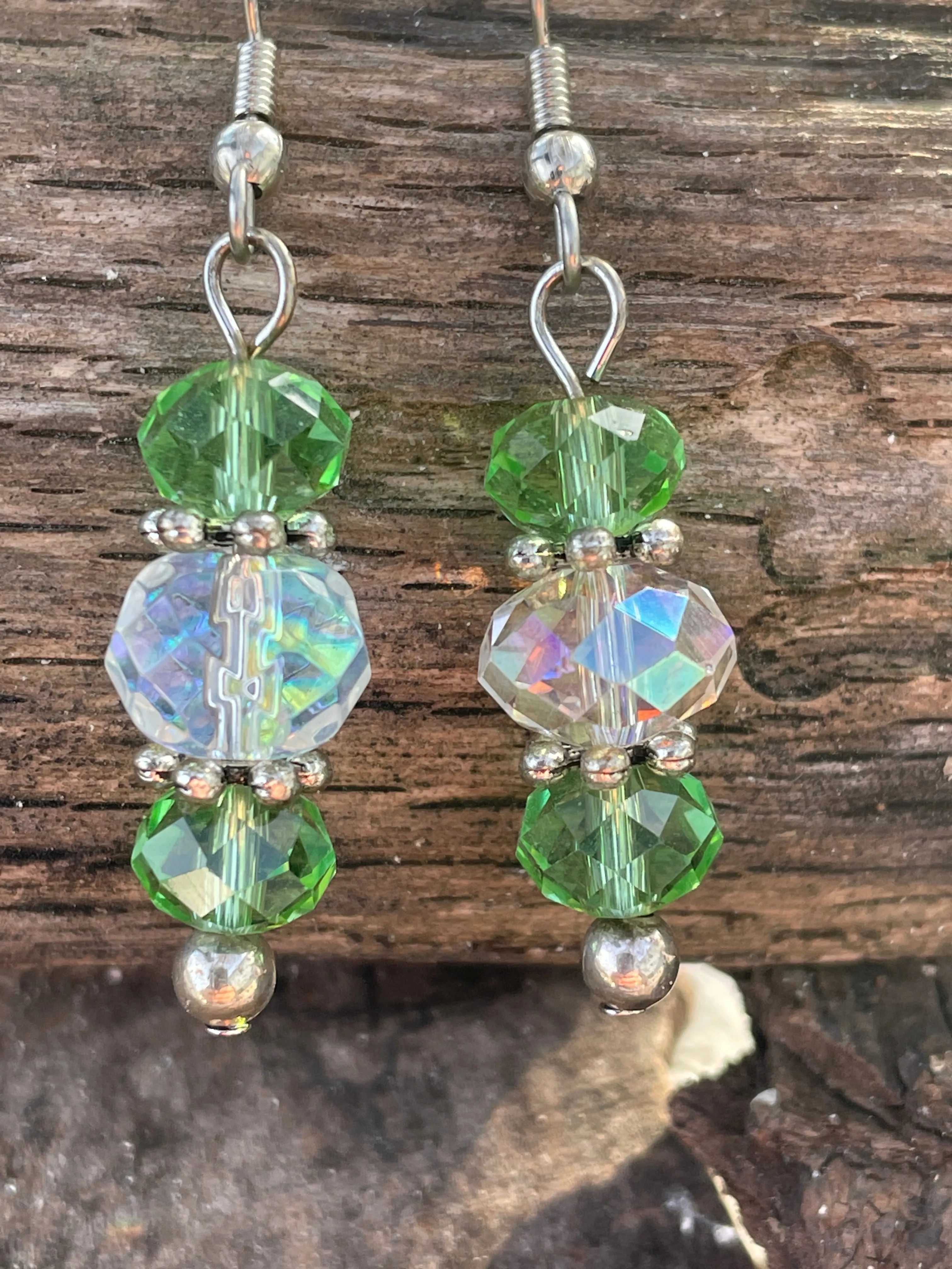 Green Crystal Earrings