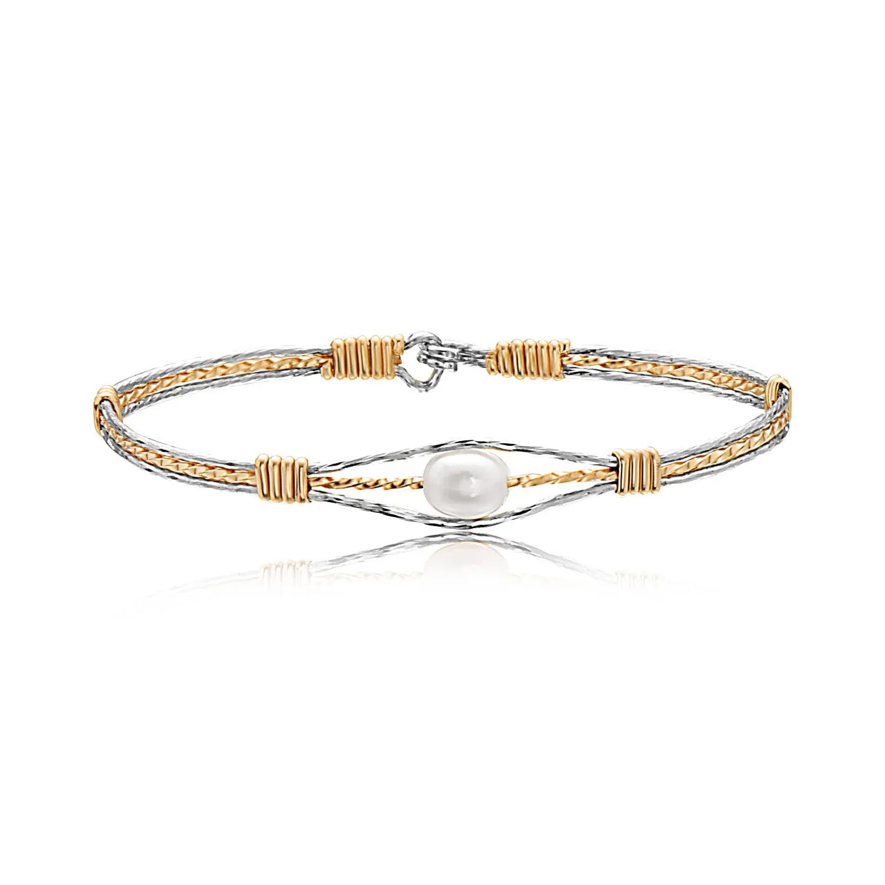 Guardian Angel 14K Gold and Silver Bracelet