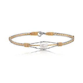 Guardian Angel 14K Gold and Silver Bracelet