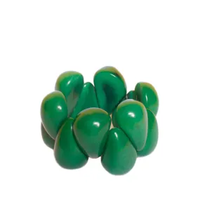 Handmade Tagua Bracelet in Dark Green