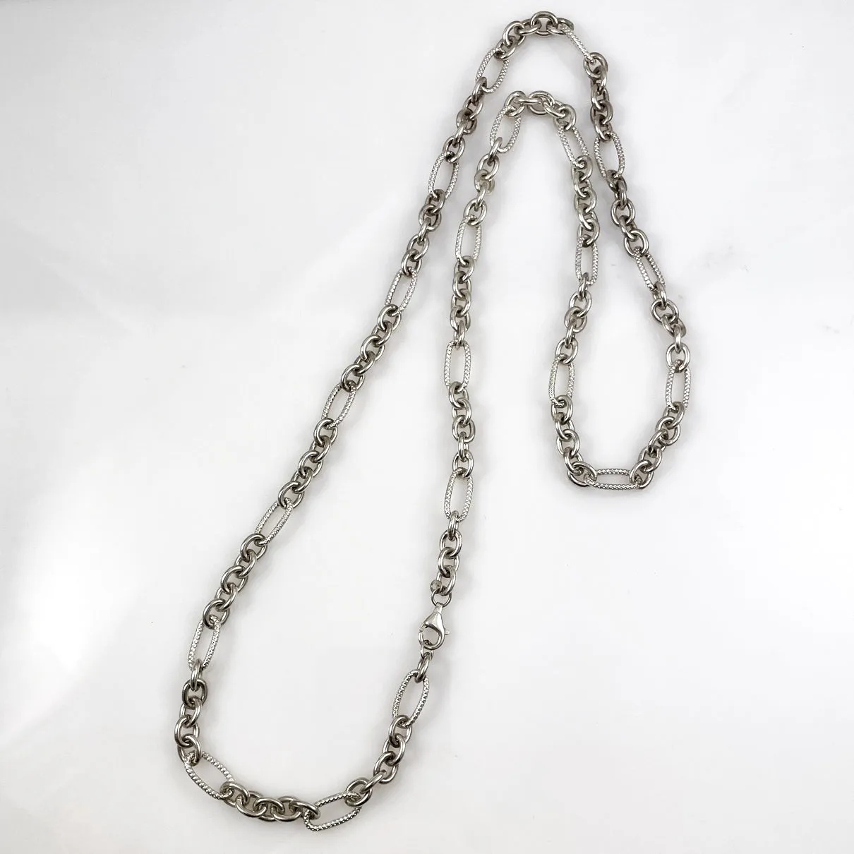 Heavy Sterling Silver Link Chain 32 inches