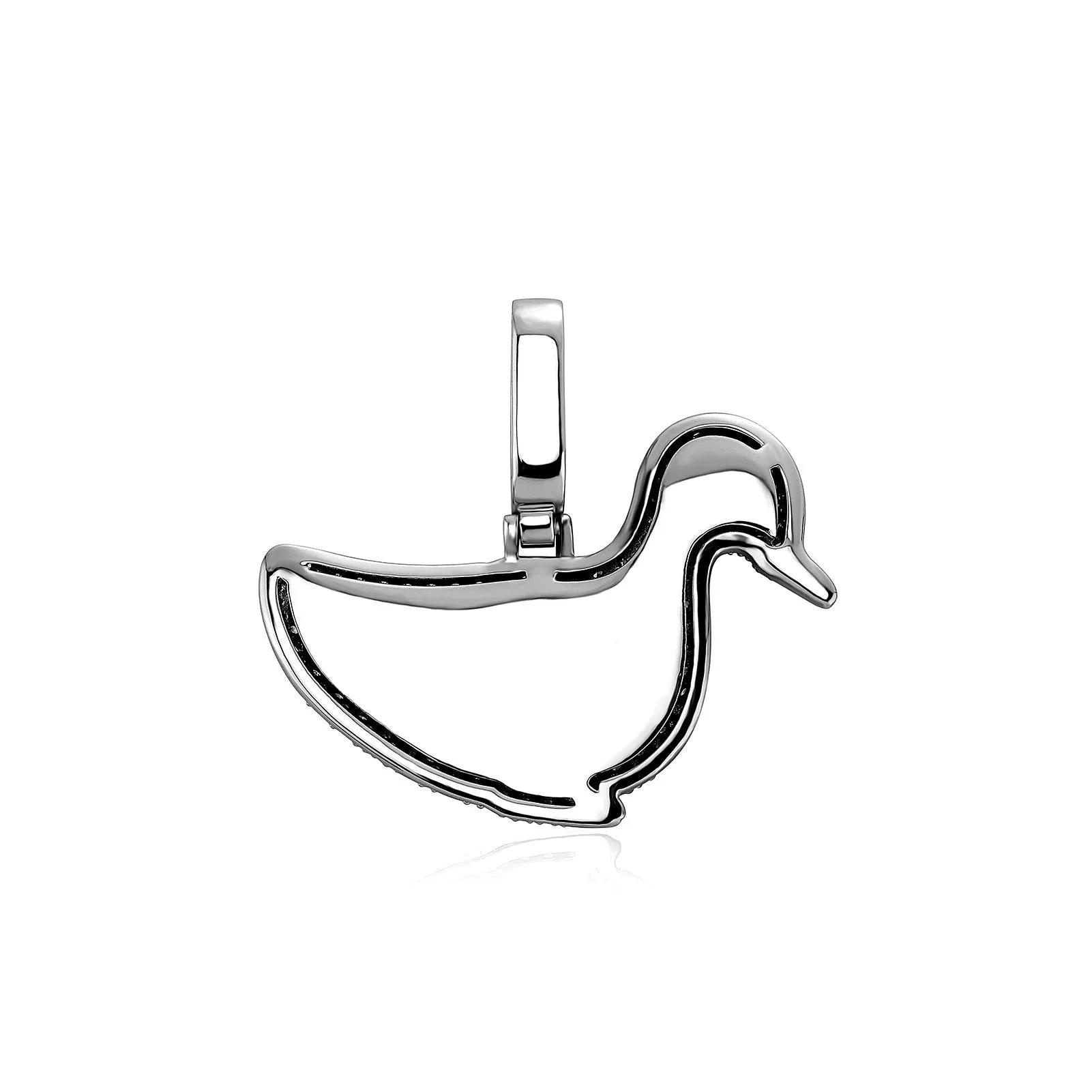 Hip Hop Cute Animal Duck Zircon Pendant