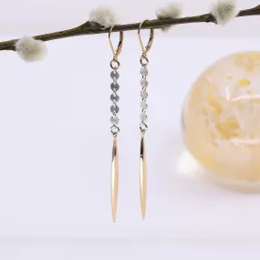 Huntress - Mixed Metal Spiked Drop Earrings