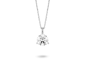 Lab-Grown Diamond 2ct. Round Brilliant Solitaire Bale Pendant | White