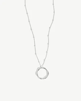 Large Molten Pendant Necklace | Sterling Silver