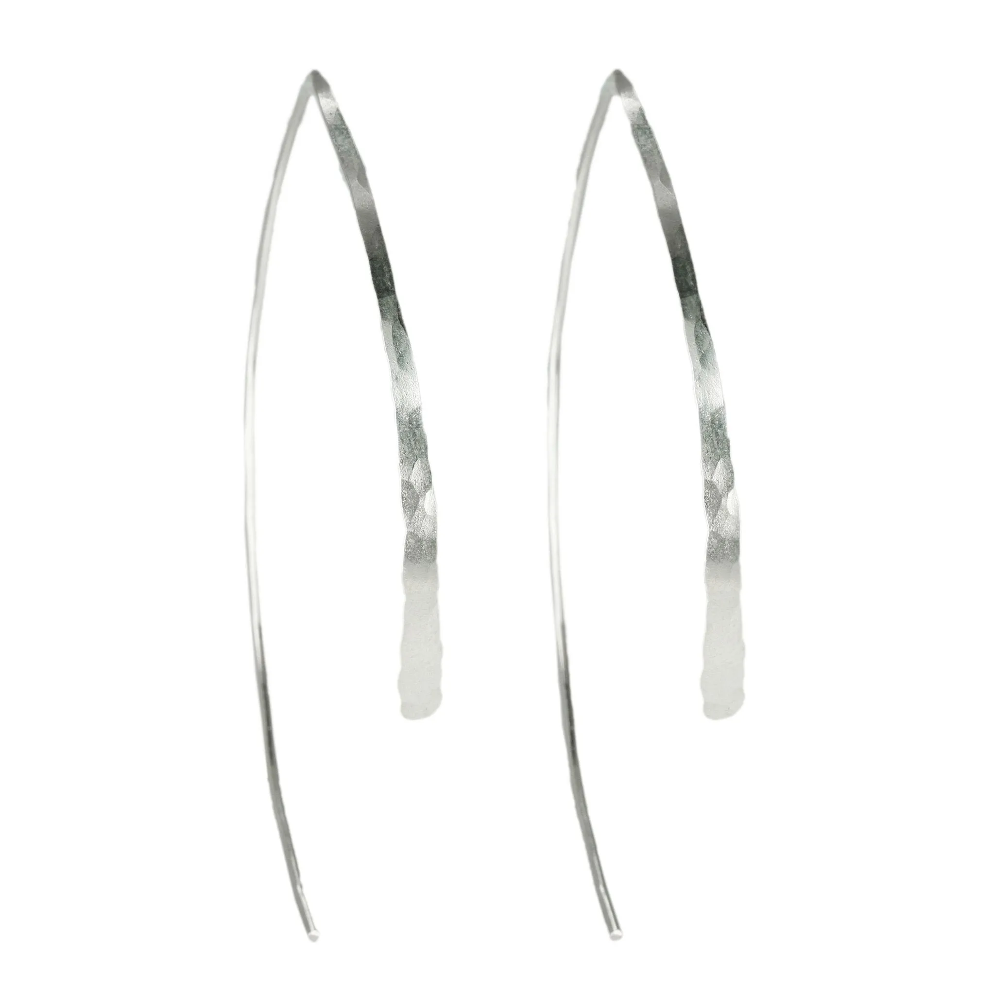 Large Sterling Silver Wishbone Earrings