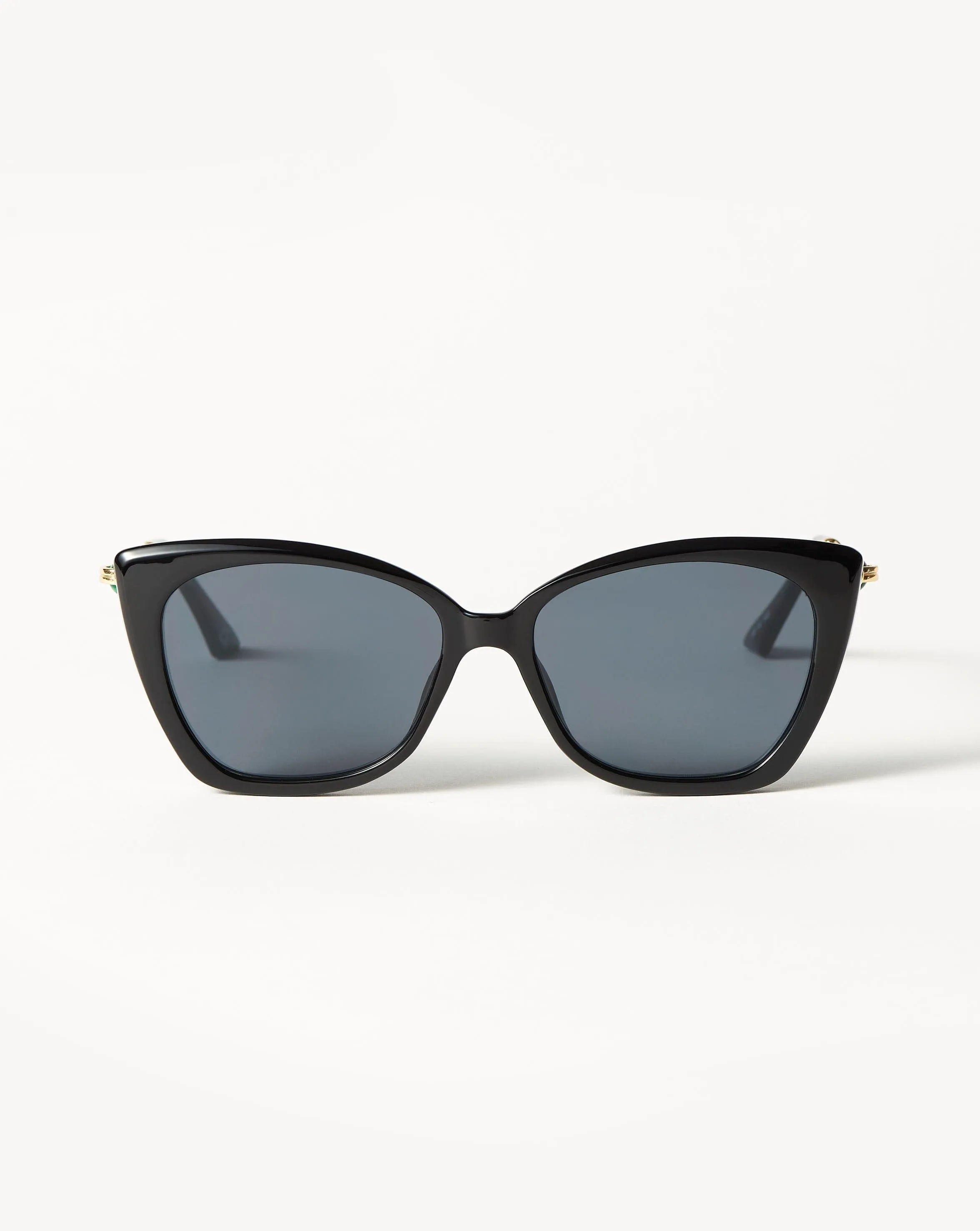 Le Specs Lyra Sphere Cat-Eye Sunglasses | Black/Malachite