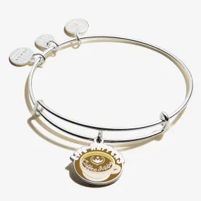 'Life Happens, Coffee Helps' Charm Bangle