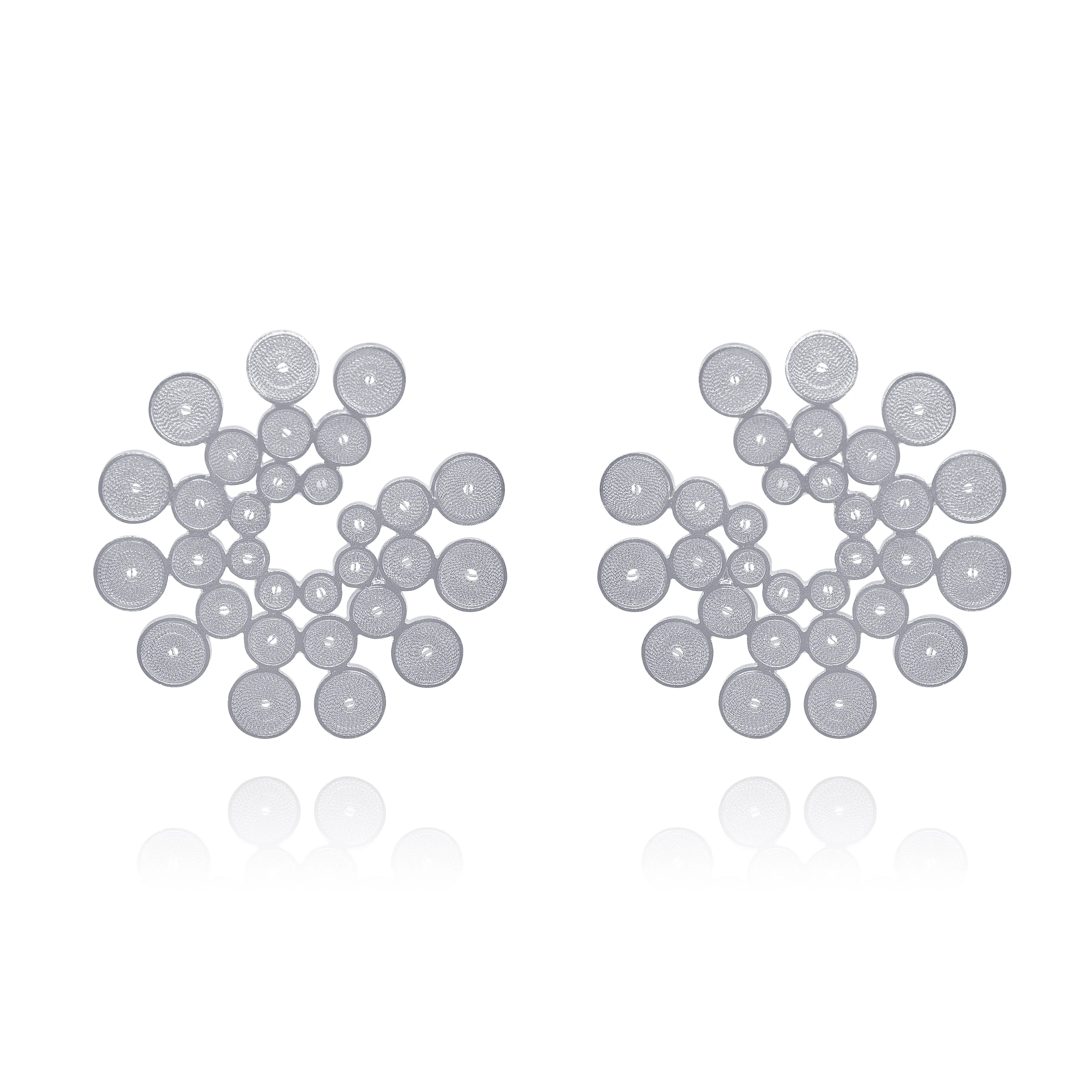 LIZZIE SILVER LARGE EARRINGS FILIGREE