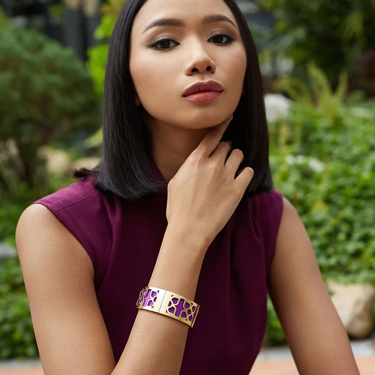 Lotus Bangle - Orchid Purple