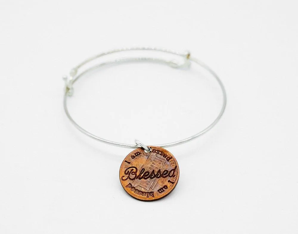 Mariamor Blessed Adjustable Bangle, Sterling Silver