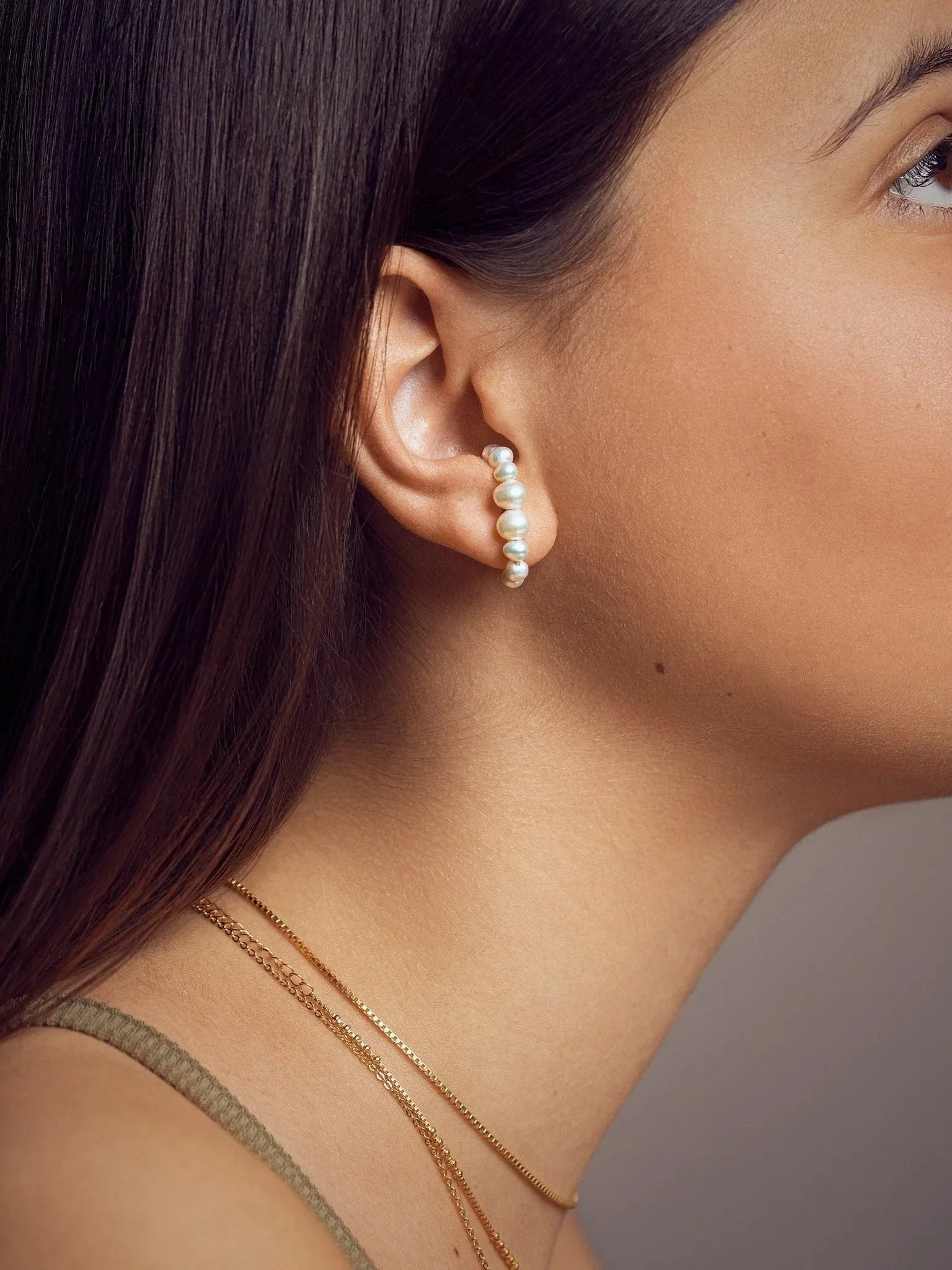 Martha Statement Pearl Ear Cuffs