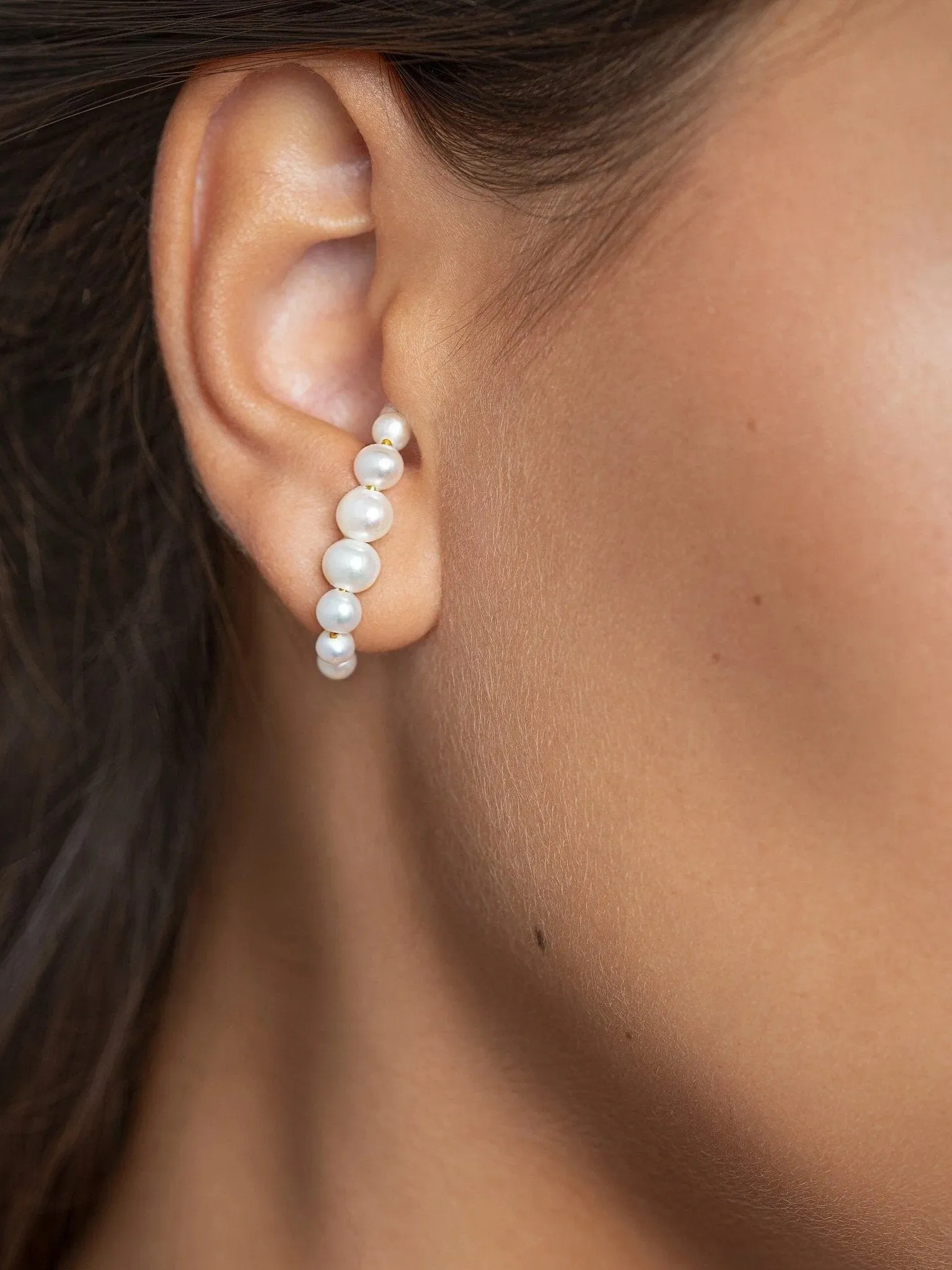 Martha Statement Pearl Ear Cuffs