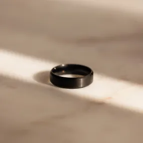 Men's Thick Black Ring