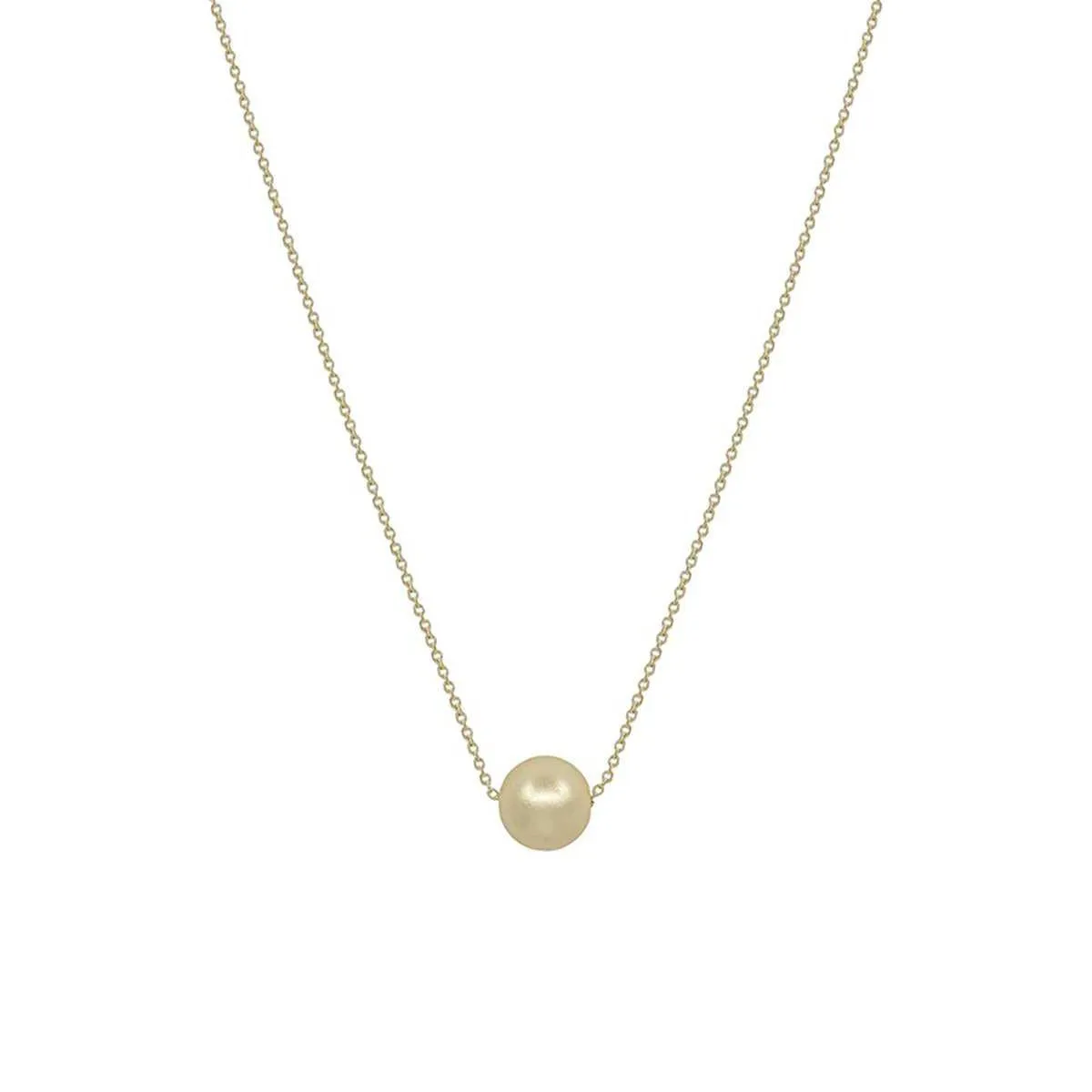 Metal Chain Pearl Pendant Necklace