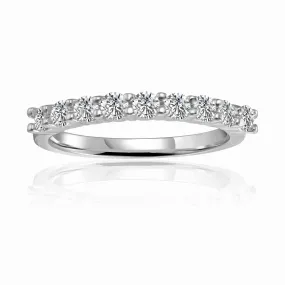 Moissanite Half Eternity Ring