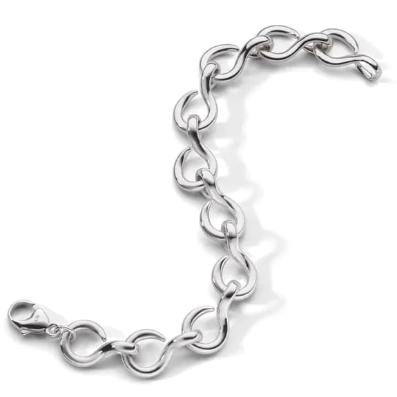 MONICA RICH KOSANN STERLING SILVER TWISTED INFINITY BRACELET SIZE LARGE