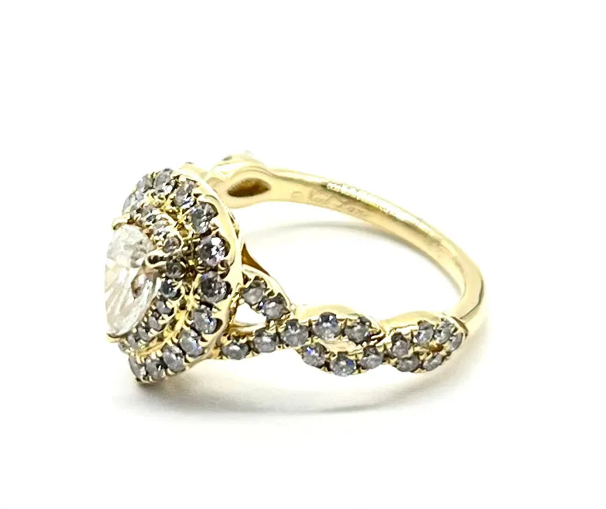 Neil Lane Pear Halo Diamond Ring