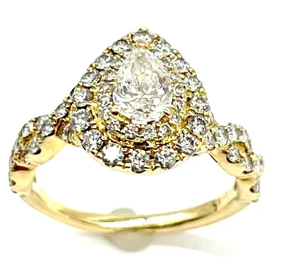 Neil Lane Pear Halo Diamond Ring