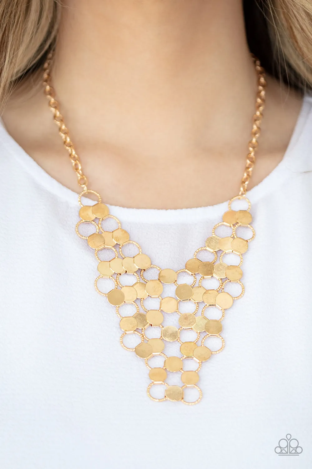 Net Result - Gold Paparazzi Necklace