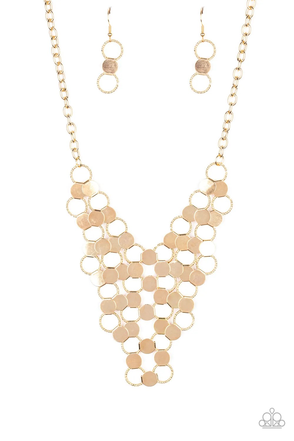 Net Result - Gold Paparazzi Necklace