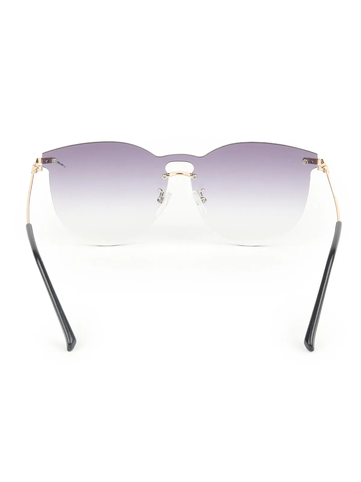 Odette Black Acrylic Round Sunglasses for Women