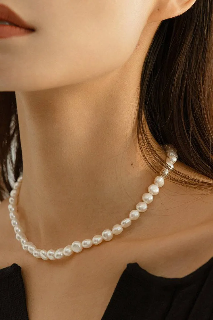 OT Locker Pearls Choker Necklace