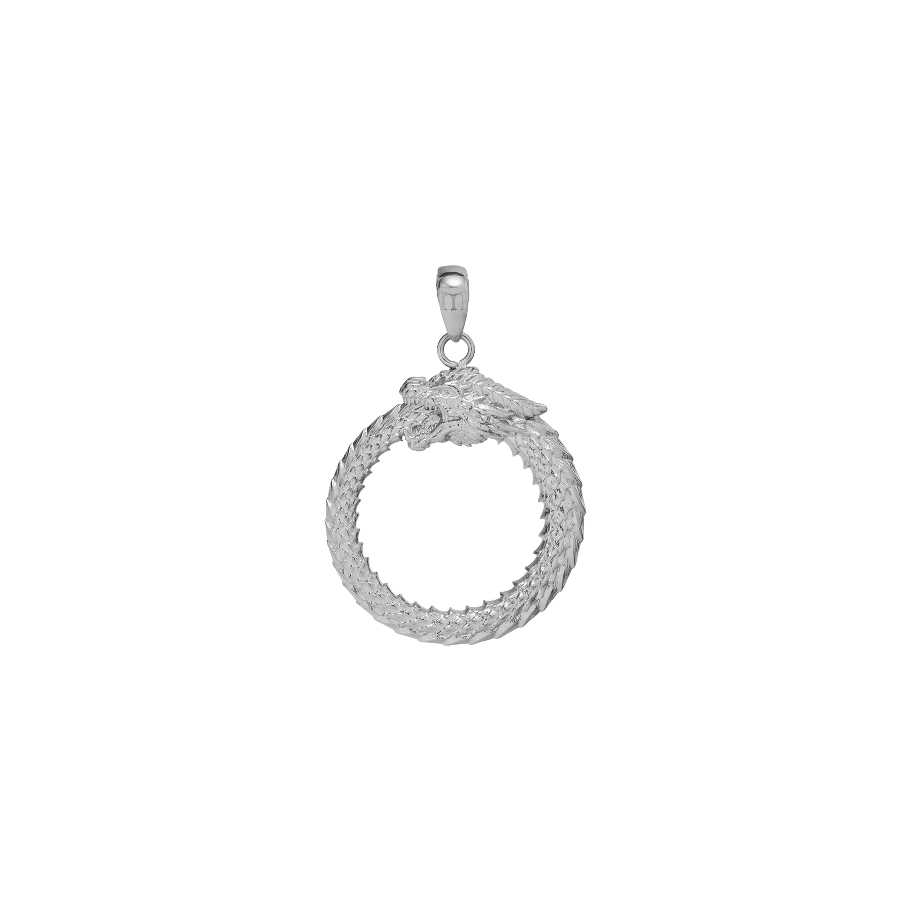 Ouroboros Pendant - White Gold