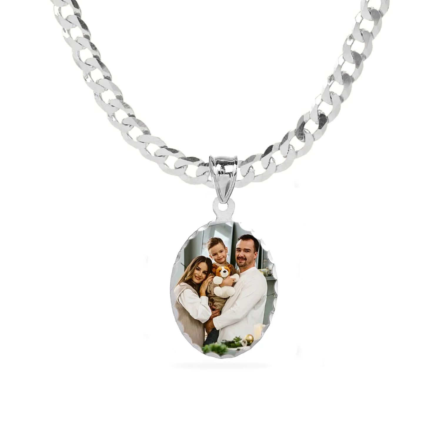 Oval Shaped Photo Pendant