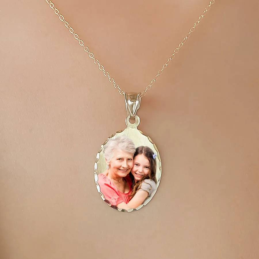 Oval Shaped Photo Pendant