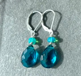 Paraiba Blue Opal Dangles