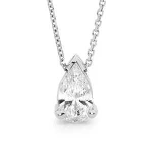 Pear Shaped Solitaire Diamond Pendant